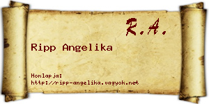 Ripp Angelika névjegykártya